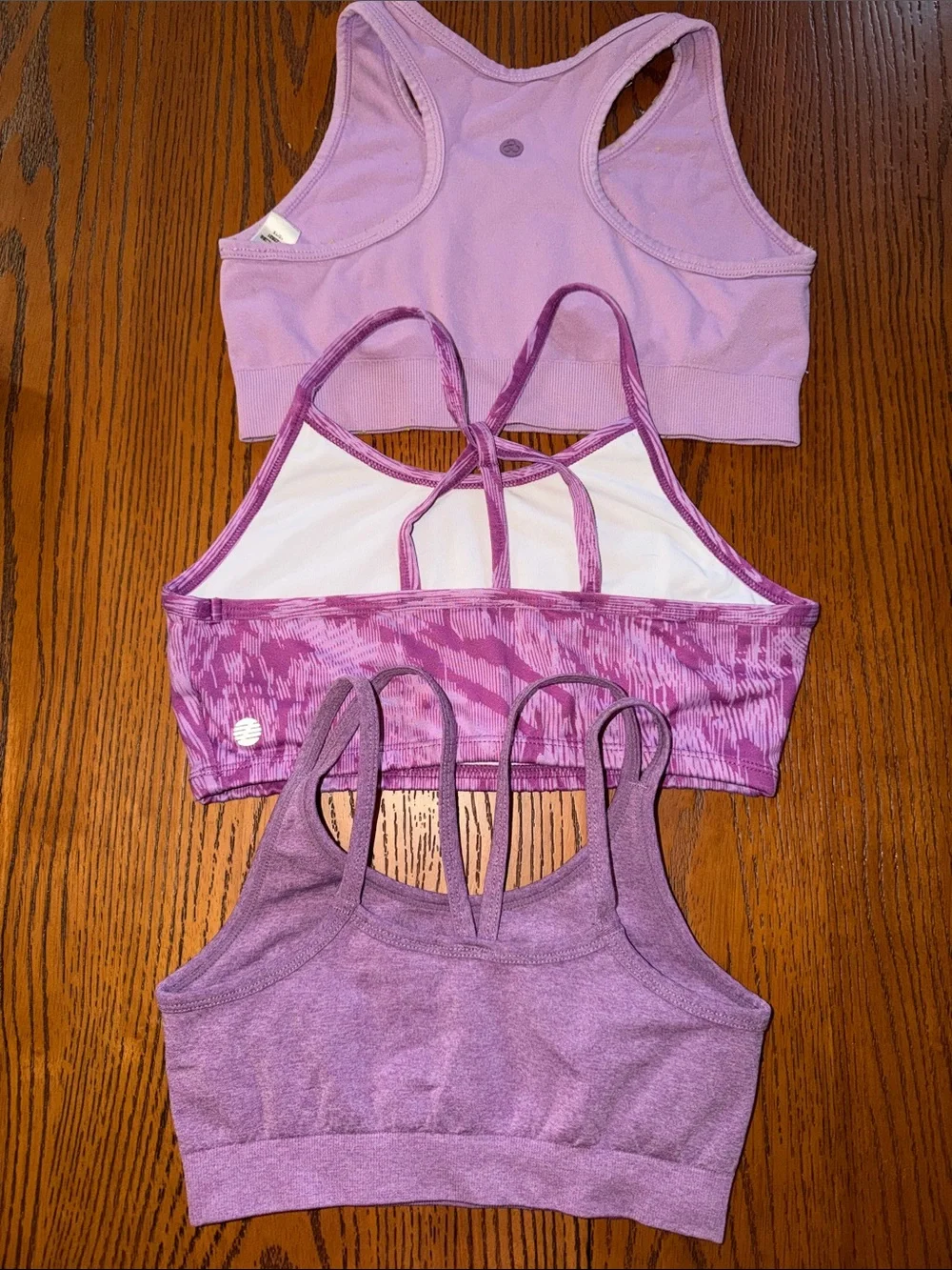 Girl’s Seamless & Printed Sports Bralette Trio